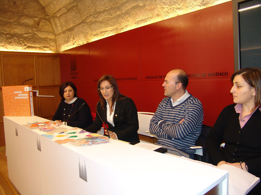 De esq. a der.: Luz Méndez, Guadalupe Rodríguez, Xosé Ramón López Boullón e Xulia Marqués.