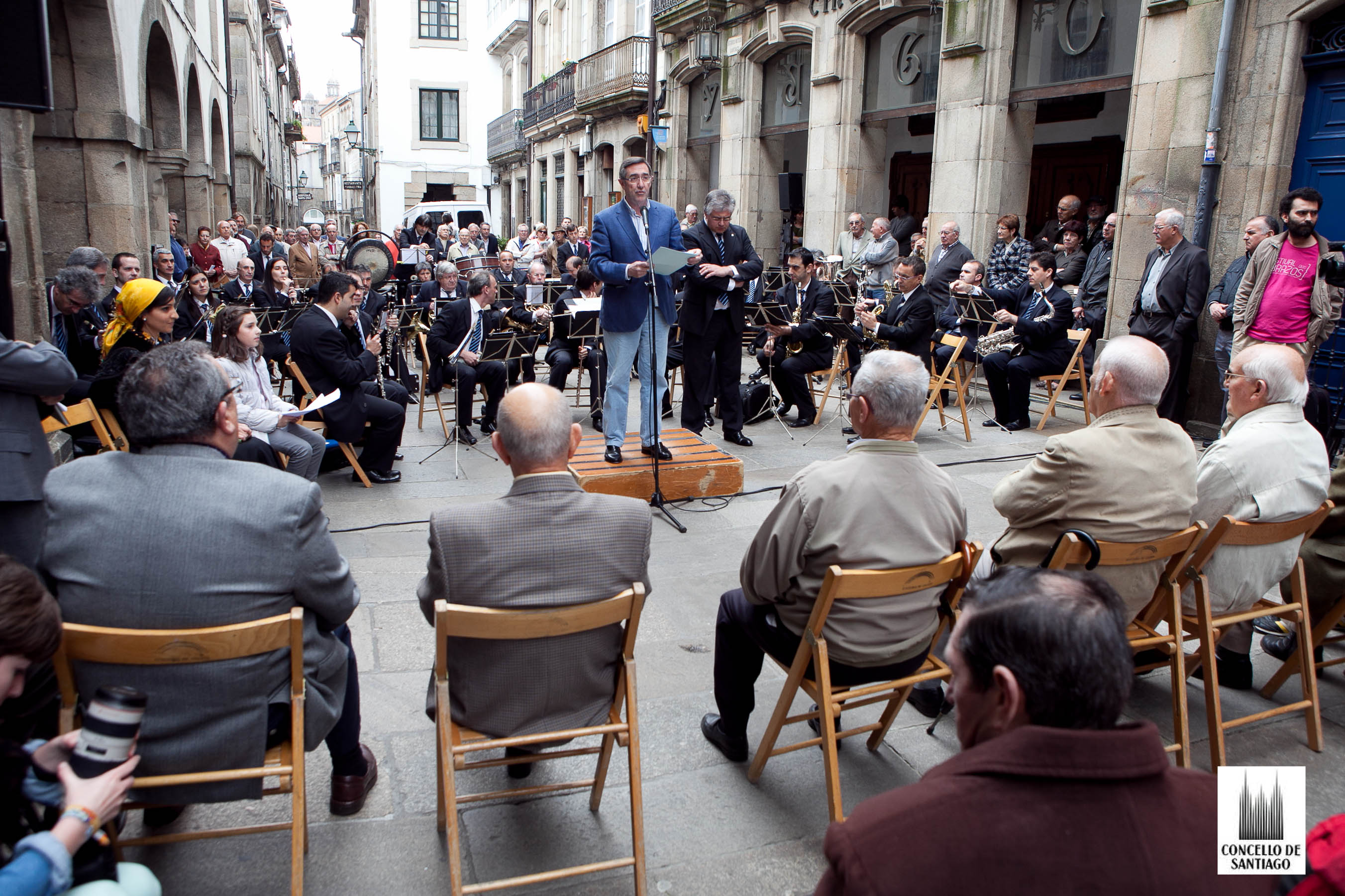 A Banda Municipal no concerto especial do Día das Letras Galegas.