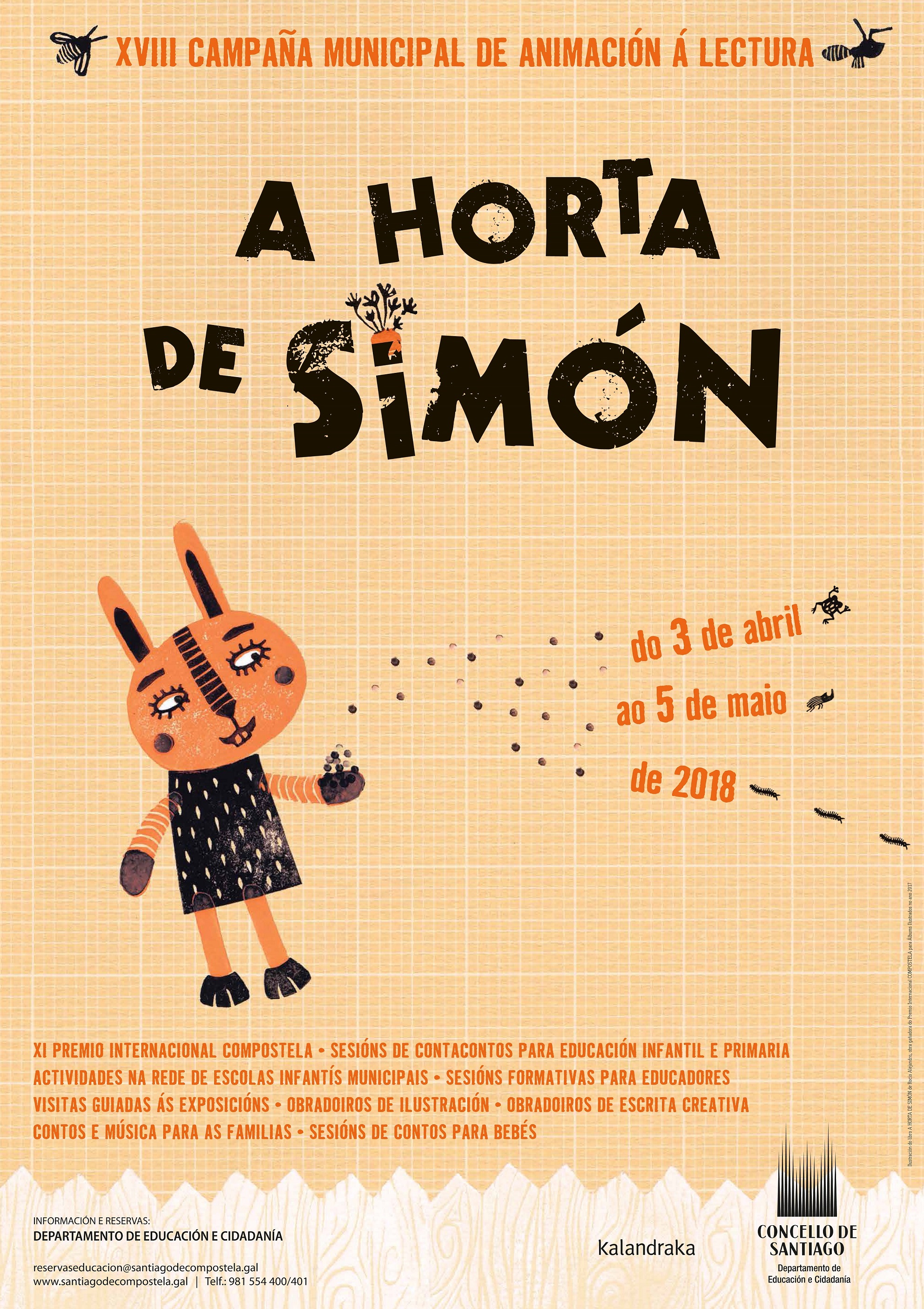 Cartel promocional da XVIII Campaña Municipal de Animación á Lectura.