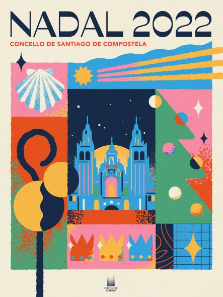 Cartaz do programa de Nadal 2022 deseñado por Rebeca Losada Blanco