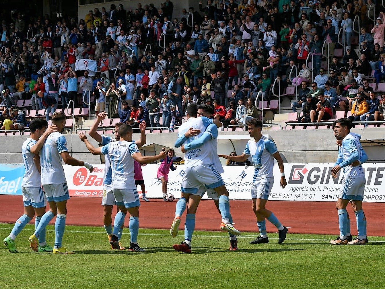 Imaxe do partido no gol de Darío fronte o Tarazona