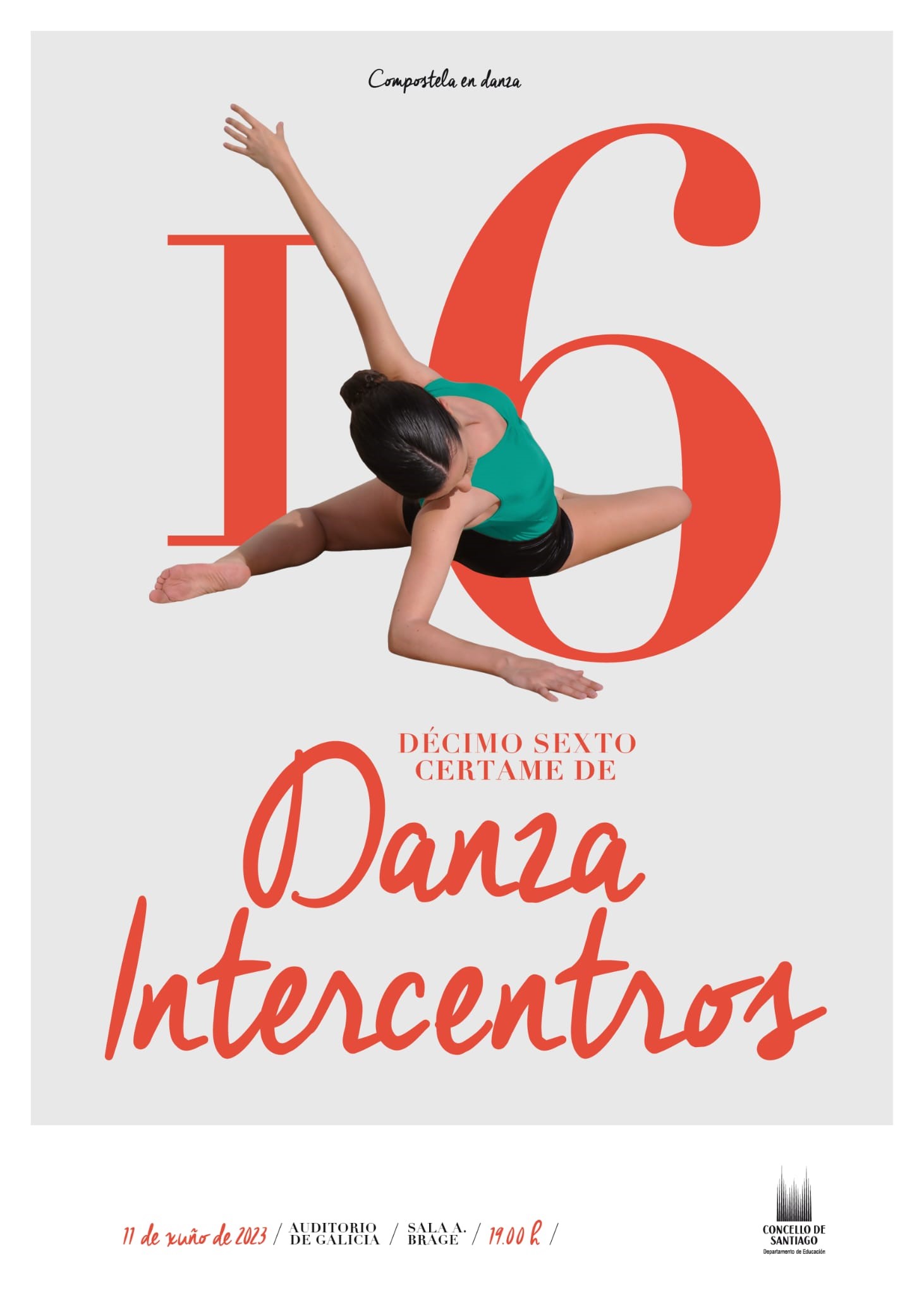 O XVI Certame de Danza Intercentros "Compostela en Danza" terá lugar este domingo